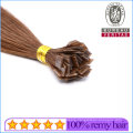 18" Flat Tip Virgin Remy Human Hair Extensions Best Quality Pre-Bonded Hair Brown Silk Straight Thick Hair End Double Drawn